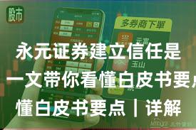 永元证券建立信任是否可靠？一文带你看懂白皮书要点｜详解